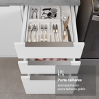 Armário de Cozinha Completa 549cm Branco Stella Madesa 01