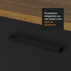 Armário de  Cozinha Compacta 180cm Rustic/Preto Agata Madesa 09