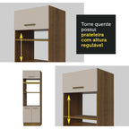 Armário de Cozinha Completa 270cm Rustic/Crema Agata Madesa 03