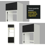 Armário de Cozinha Completa 310cm Branco/Preto Agata Madesa 01