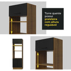 Armário de Cozinha Completa 330cm Rustic Preto Agata Madesa 01