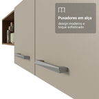 Armário de Cozinha Compacta 196cm Rustic/Crema Aura Madesa 01