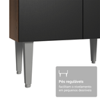 Armário de Cozinha Completa 220 cm Rustic/Preto Deli Madesa 03