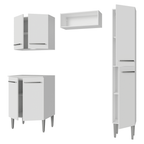 Armário de Cozinha Compacta 156cm Branco Emilly Madesa 02