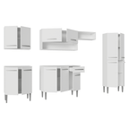 Armário de Cozinha Completa 293cm Branco Emilly Madesa 011