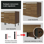 Armário de Cozinha Compacta 160cm Rustic Glamy Madesa 07
