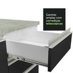 Armário de Cozinha Compacta 180cm Branco/Preto Glamy Madesa 09