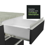 Armário de Cozinha Completa 260cm Branco/Preto Glamy Madesa 04