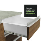 Armário de Cozinha Completa 260cm Branco/Rustic Glamy Madesa 05