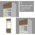 Armário de Cozinha Completa 270 cm Branco/Rustic Glamy Madesa 17