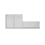 Kit Área De Serviço Madesa Acordes 100% MDF com 2 Armários Aéreos Portas Branco Brilho