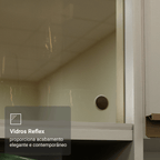 Armário de Cozinha Compacta 120 cm Suspensa Crema Nice Madesa 03