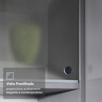 Armário de Cozinha Completa 280 cm Suspensa Cinza Nice Madesa 04