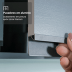 Armário de Cozinha Completa 300cm Suspensa Cinza Nice Madesa 10