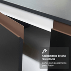 Armário de Cozinha Completa 250cm Preto Reims Madesa 07