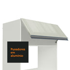 Armário de Cozinha Compacta 100% MDF 190 cm Frentes Branco Brilho Smart Madesa XP