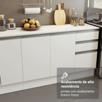 Armário de Cozinha Completa 100% MDF 310 cm Branco Smart 02