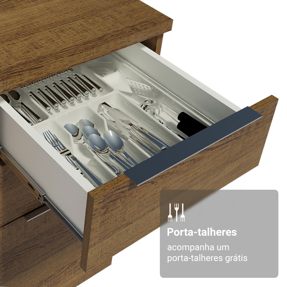 Armário de Cozinha Compacta 190cm Rustic Stella Madesa 03