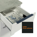 Armário de Cozinha Completa 290cm Branco Stella Madesa 01