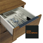 Armário de Cozinha Completa 290cm Rustic/Rustic/Branco Stella Madesa 01