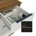 Armário de Cozinha Completa 290cm Rustic/Branco/Rustic Stella Madesa 02