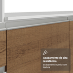 Armário de Cozinha Completa 240cm Branco/Rustic Diamante Madesa 06