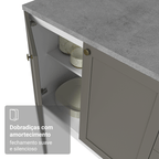 Armário de Cozinha Completa 270 cm Branco/Cinza Vik Madesa 07