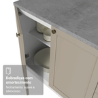 Armário de Cozinha Completa 270 cm Branco/Crema Vik Madesa 07