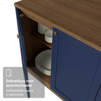 Armário de Cozinha Completa 270 cm Rustic/Azul Vik Madesa 07