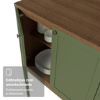 Armário de Cozinha Completa 270 cm Rustic/Verde Vik Madesa 07