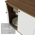 Conjunto Gabinete para Banheiro 80cm 3 Portas Rustic/Branco Vik Madesa 02