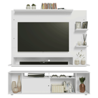 Rack com Painel para TV até 60 Polegadas 180 cm Branco Cancun Madesa
