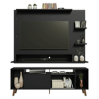 Rack com Painel para TV até 60 Polegadas 180 cm com Pés Preto/Rustic Cancun Madesa