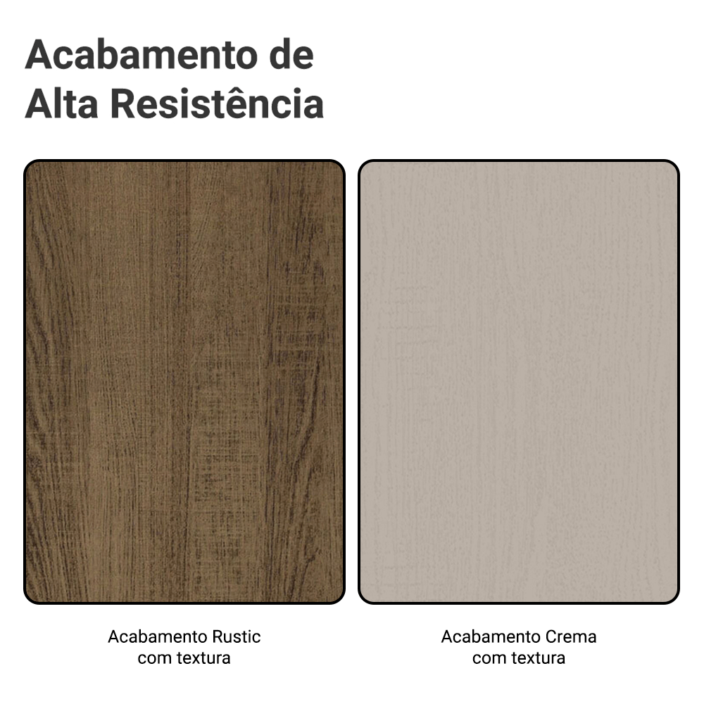 Mesa para Escritório Diretor Presidente 180cm Tampo de Vidro Rustic/Crema 5388 Madesa