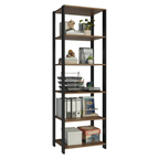 Estante Armário Multiuso para Escritório 59cm 5 Prateleiras Rustic/Preto Madesa