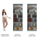 Kit Madesa com 2 Estantes Livreiro 6908 Cinza