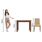 Conjunto Sala de Jantar Madesa Vivi Mesa Tampo de Madeira com 2 Cadeiras Rustic/Imperial