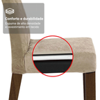 Conjunto Sala de Jantar Tampo com Vidro 6 Cadeiras Rustic/Branco/Imperial Colmar Madesa