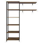 Estante Multiuso + Prateleiras para Lavanderia 139cm Rustic/Preto Madesa