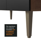 Armário de Cozinha Compacta Quiosque 235cm Rustic/Preto Gourmet Madesa 01