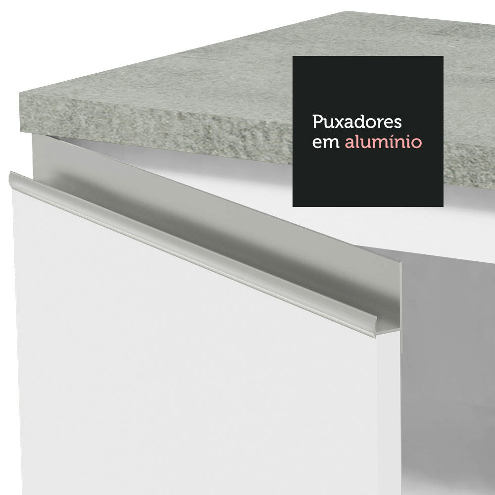 Armário Gabinete para Banheiro 140cm 2 Portas 3 Gavetas Branco Madesa
