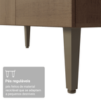 Kit Cozinha Balcão Gabinete 3 Portas 2 Gavetas e Armário Cozinha Despensa 5 Prateleiras Rustic/Preto