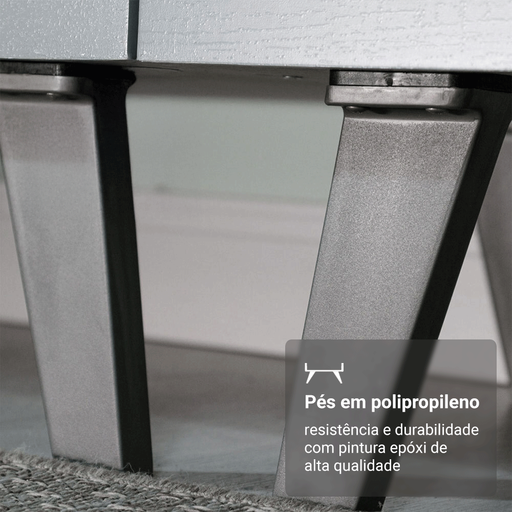 Armário de Cozinha Completa 260cm Cinza Nice Madesa 01