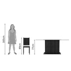 Conjunto Sala de Jantar Madesa Gales Mesa Tampo de Vidro com 6 Cadeiras Rustic/Sintético Bege