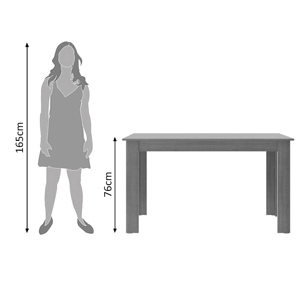 Conjunto Sala de Jantar Madesa Maris Mesa Tampo de Madeira com 6 Cadeiras Rustic/Sintético Bege