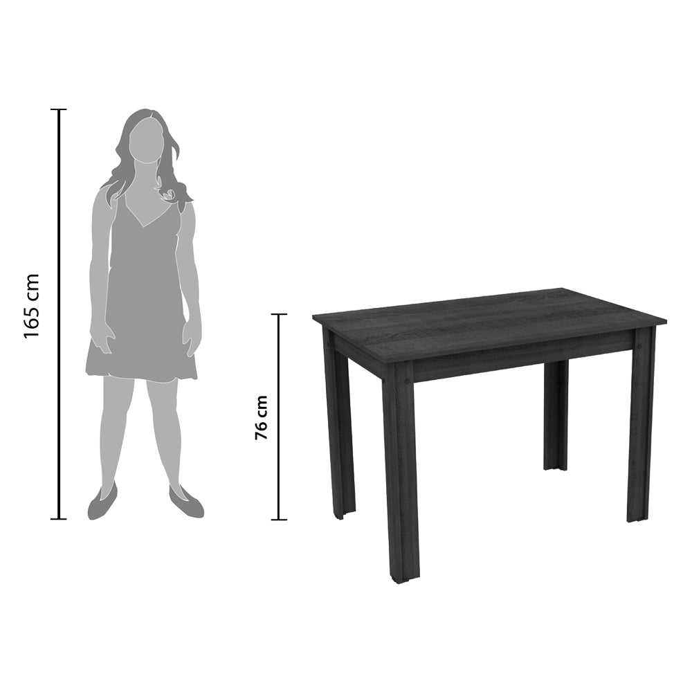 Conjunto Sala de Jantar Madesa Rute Mesa Tampo de Madeira com 4 Cadeiras Rustic/Bege Marrom