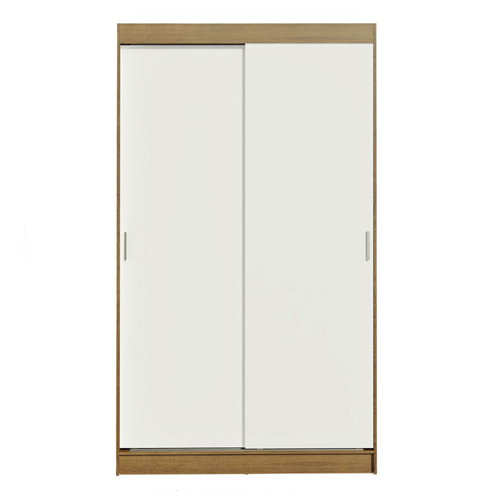 Guarda-Roupa Solteiro Madesa Tokio 2 Portas de Correr 2 Gavetas Rustic/Branco
