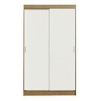 Guarda-Roupa Solteiro Madesa Tokio 2 Portas de Correr 2 Gavetas Rustic/Branco