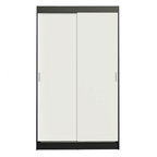 Guarda-Roupa Solteiro Madesa Tokio 2 Portas de Correr 2 Gavetas Preto/Branco