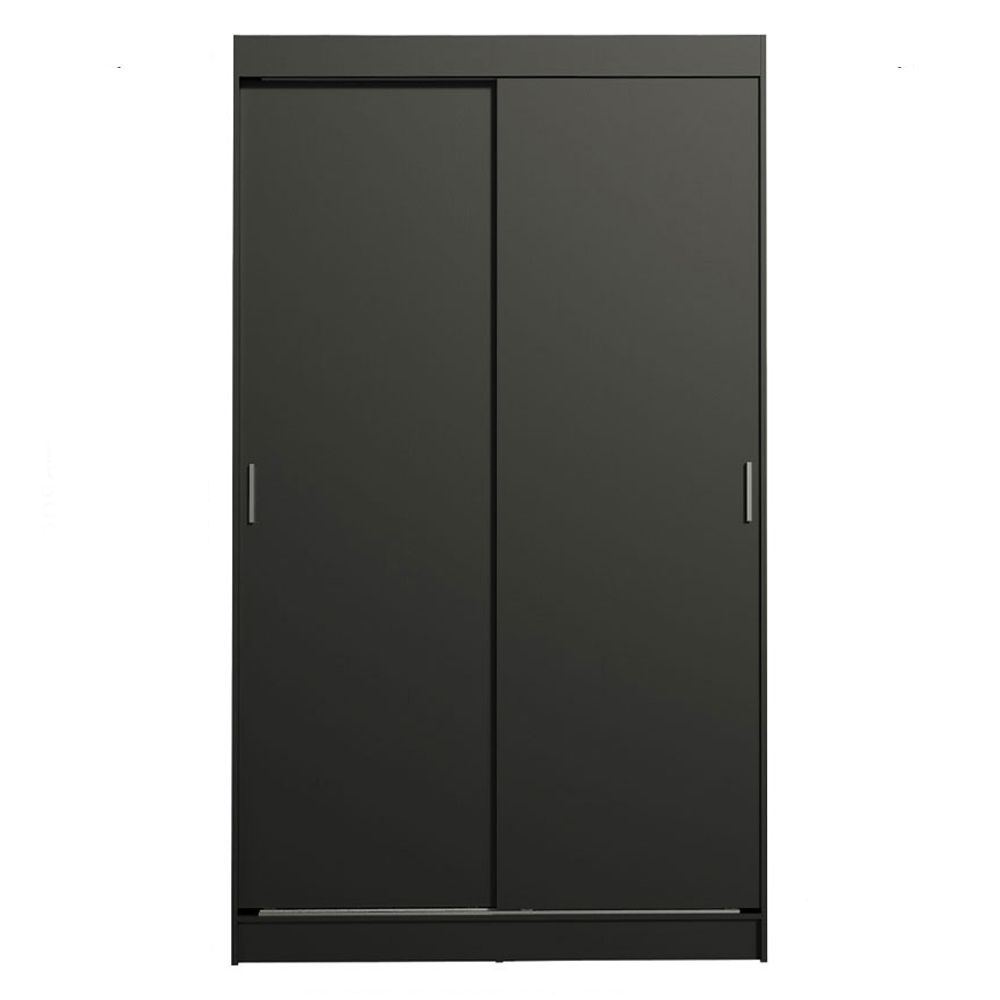 Guarda-Roupa Solteiro Madesa Tokio 2 Portas de Correr 2 Gavetas Preto